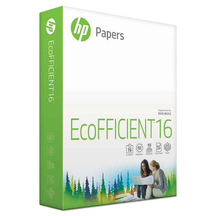 EcoFFICIENT16 Paper, 92 Bright, 16lb, 8.5 x 11, White, 625 Sheets/Ream, 8 Reams/Carton