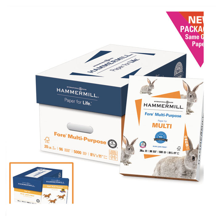 Fore Multipurpose Print Paper, 96 Bright, 24lb, 11 x 17, White, 500/Ream