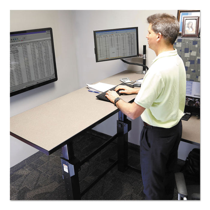 WorkFit-B Sit-Stand Base, Up to 88 lb, 42" x 26" x 32" to 51.5", Black