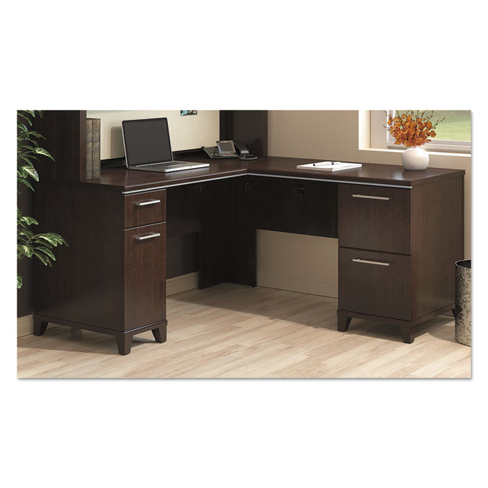 Enterprise Collection L-Desk Pedestal Only, 60w x 60d x 29.75h, Mocha Cherry, Box 1 of 2