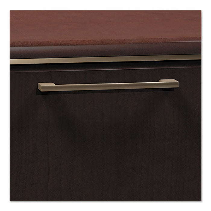 Enterprise Collection 60W Double Pedestal Desk, 60w x 28.63d x 29.75h, Mocha Cherry (Box 1 of 2)