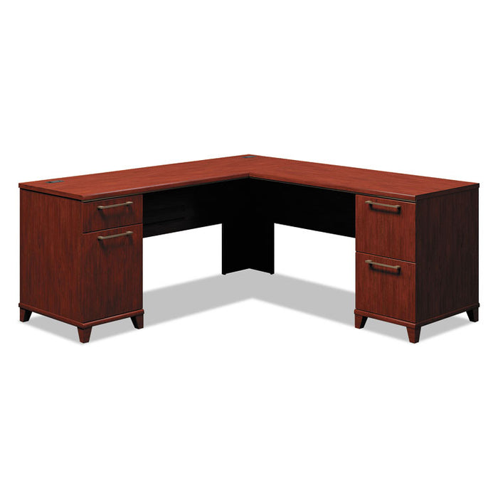 Enterprise Collection L-Desk Surface, 70.13" x 70.13" x 29.75", Harvest Cherry, (Box 2 of 2)