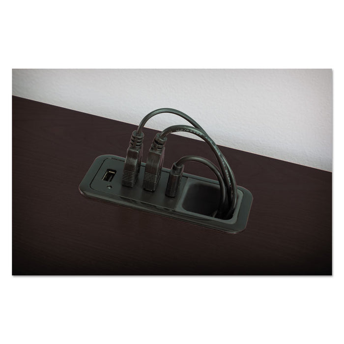 Enterprise Collection L-Desk Pedestal Only, 60w x 60d x 29.75h, Mocha Cherry, Box 1 of 2