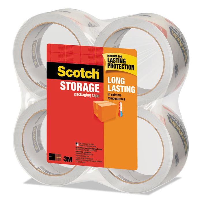 Storage Tape, 3" Core, 1.88" x 54.6 yds, Clear, 4/Pack