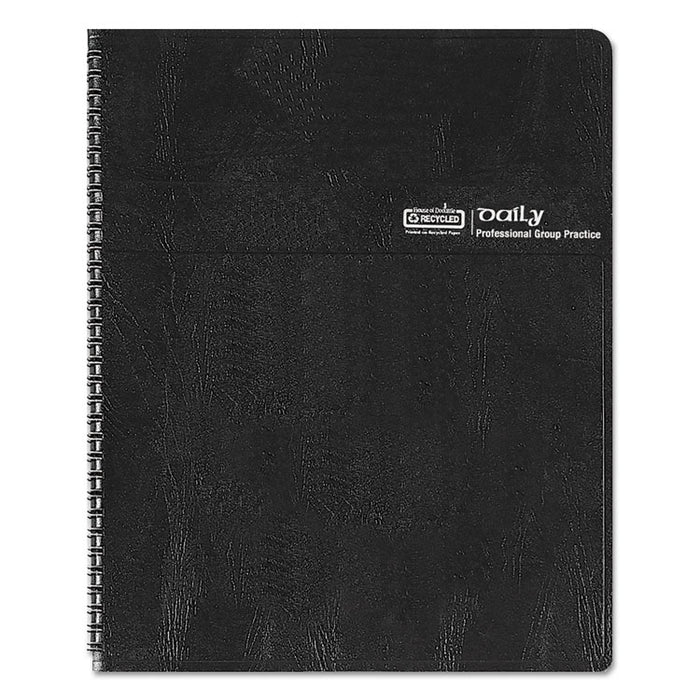 Executive Series Four-Person Group Practice Daily Appointment Book, 11 x 8.5, Black Hard Cover, 12-Month (Jan to Dec): 2023