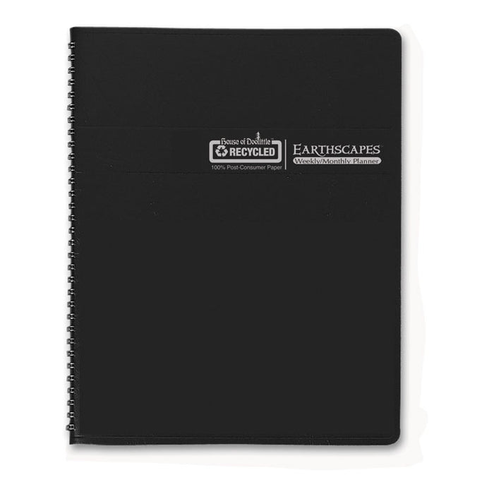 Earthscapes Recycled Weekly/Monthly Planner, Gardens of the World Photography, 10 x 7, Black Cover, 12-Month (Jan-Dec): 2023