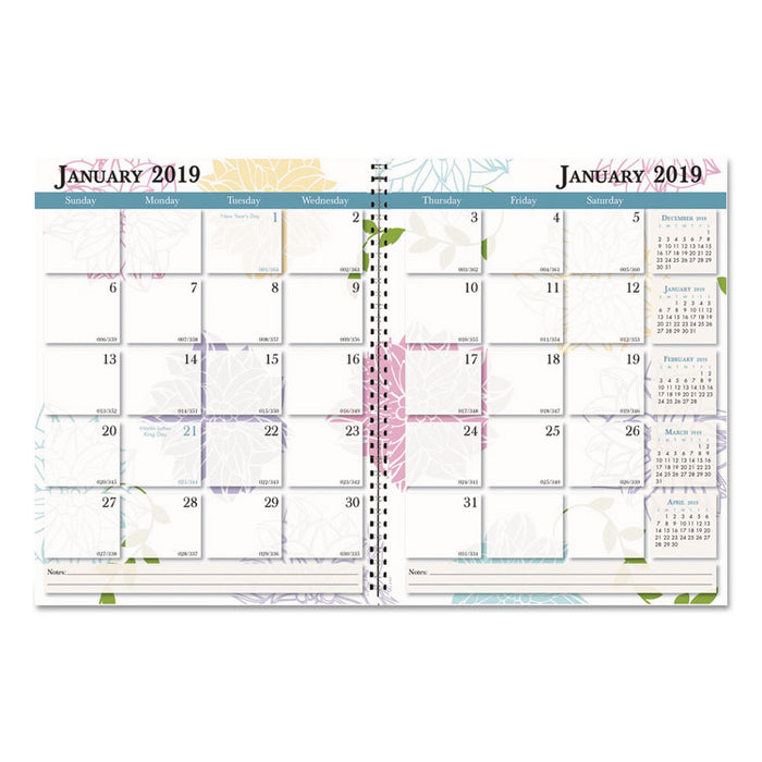 Whimsical Floral Monthly Planners, 11 x 8 1/2, 2020