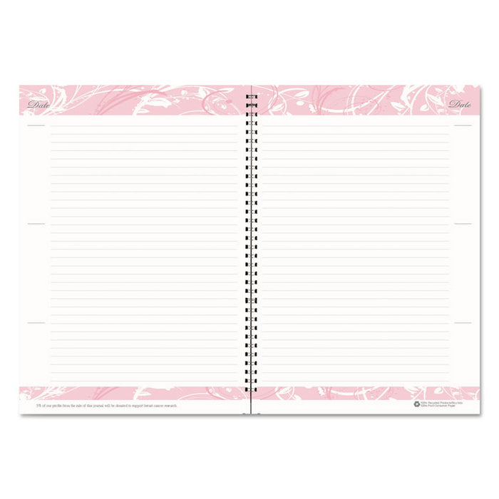 Breast Cancer Awareness Recycled Ruled Monthly Planner/Journal, 10 x 7, Pink Cover, 12-Month (Jan to Dec): 2023