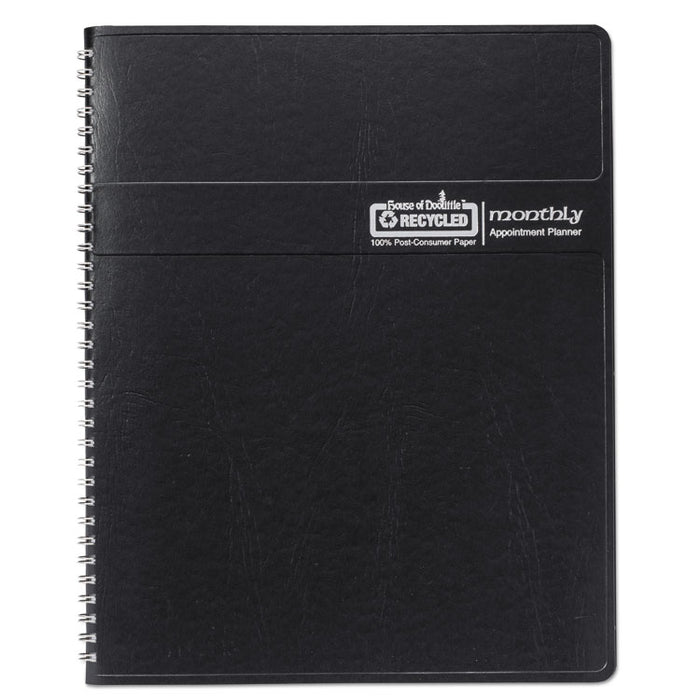 14-Month Recycled Ruled Monthly Planner, 8.75 x 6.78, Black Cover, 14-Month (Dec to Jan): 2022 to 2024