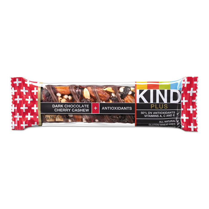 Plus Nutrition Boost Bar, Dk ChocolateCherryCashew/Antioxidants, 1.4 oz, 12/Box