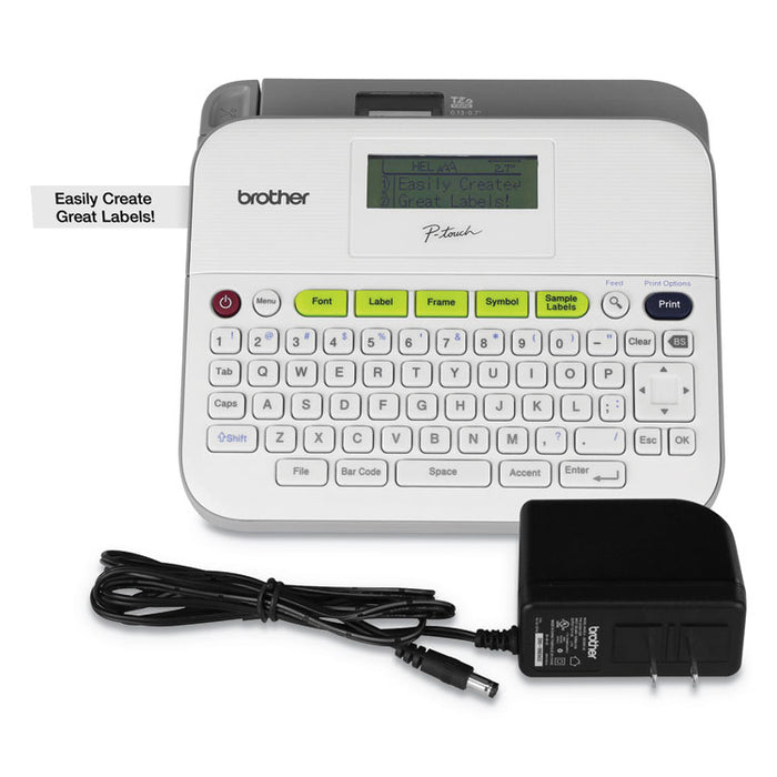 PT-D400AD Versatile, Easy-to-Use Label Maker with AC Adapter, 5 Lines, 7.5 x 7 x 2.88