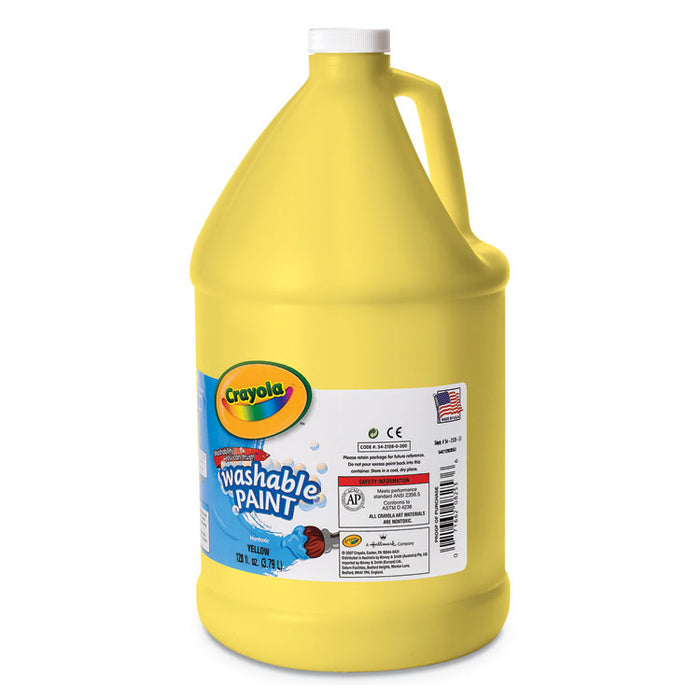 Washable Paint, Yellow, 1 gal