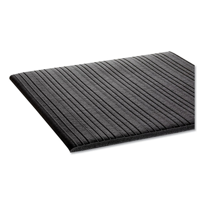 Ribbed Vinyl Anti-Fatigue Mat, 36 x 60, Black