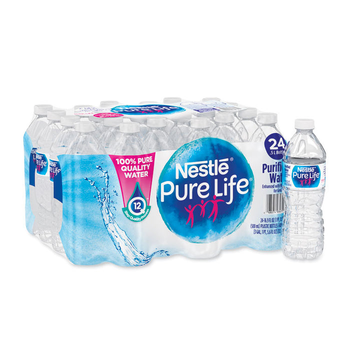Pure Life Purified Water, 0.5 liter Bottles, 24/Carton, 78 Cartons/Pallet