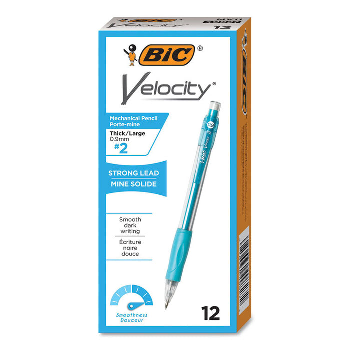 Velocity Original Mechanical Pencil, 0.9 mm, HB (#2.5), Black Lead, Turquoise Barrel, Dozen