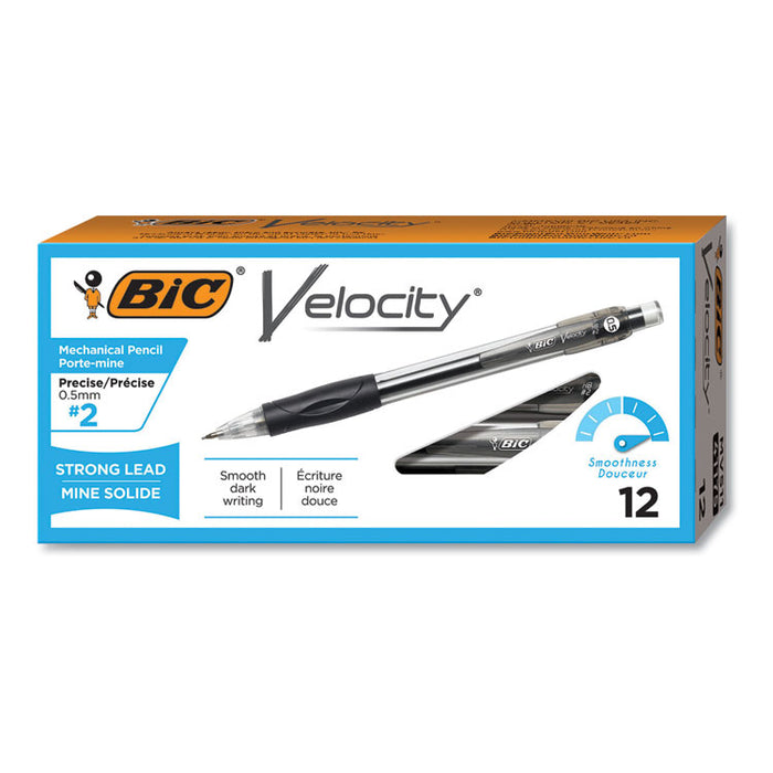 Velocity Original Mechanical Pencil, 0.5 mm, HB (#2.5), Black Lead, Black Barrel, Dozen