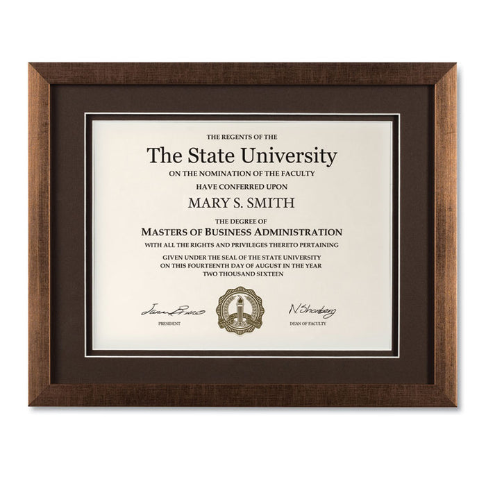 Textured Gallery Document Frame, Bronze, 11 x 14