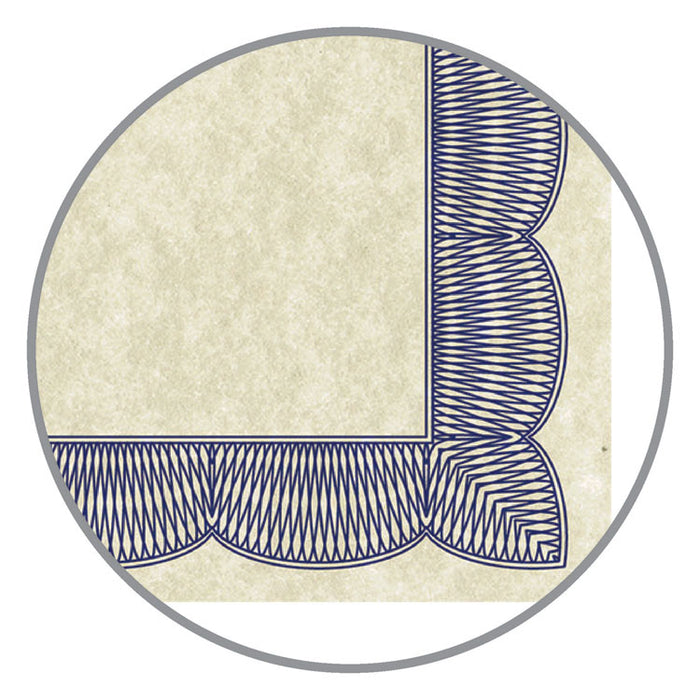 Parchment Certificates, Traditional, 8.5 x 11, Ivory with Blue Border, 50/Pack