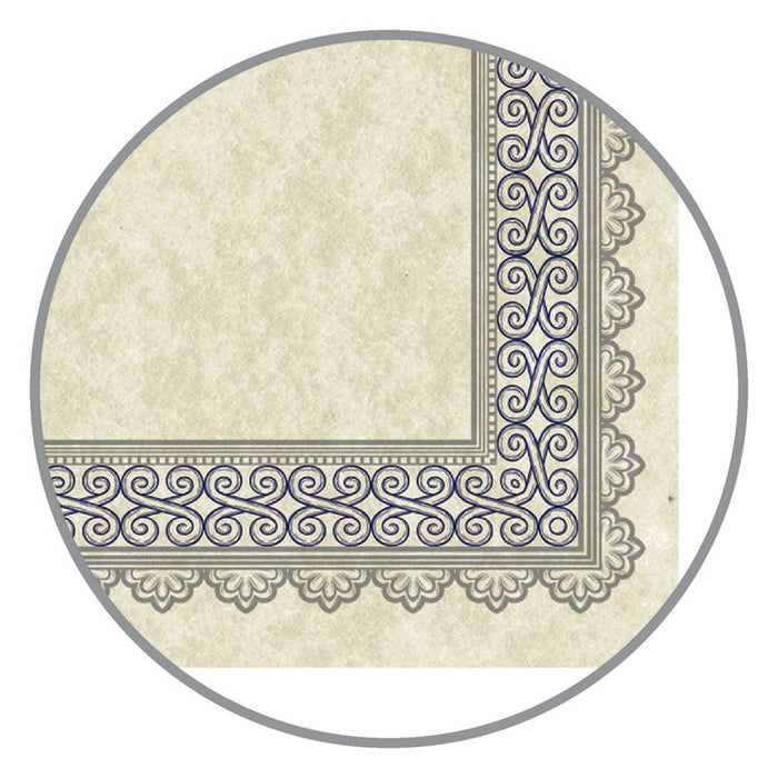 Parchment Certificates, Antique, 8 1/2 x 11, Ivory w/ Blue and Silver-Foil Border, 50/Pack