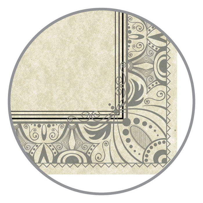 Parchment Certificates, Retro, 8 1/2 x 11, Ivory w/ Black & Silver-Foil Border, 50/Pack