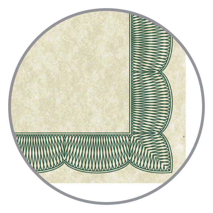 Parchment Certificates, Traditional, 8 1/2 x 11, Ivory w/ Green Border, 50/Pack