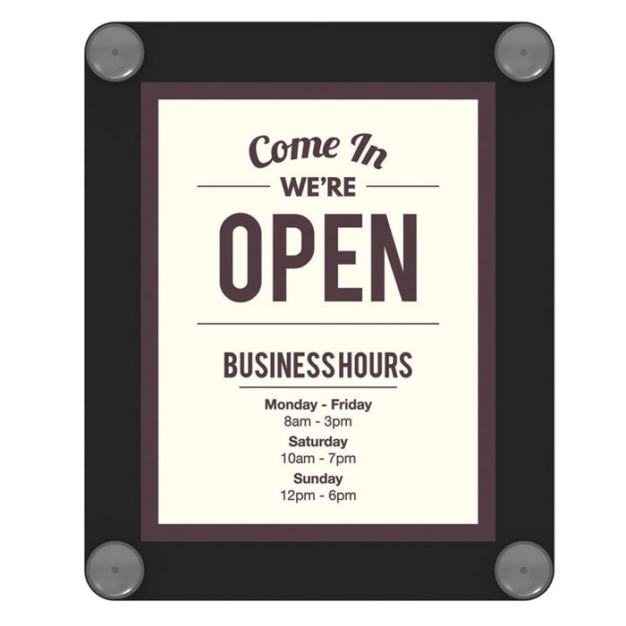 Superior Image Window Display, 8.5 x 11 Insert, Clear/Black