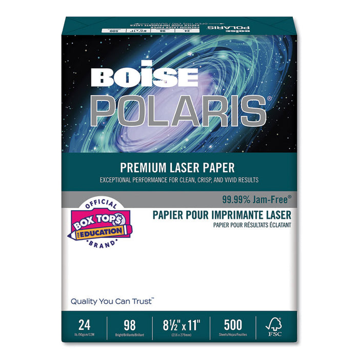 POLARIS Premium Laser Paper, 98 Bright, 24lb, 8.5 x 11, White, 500/Ream