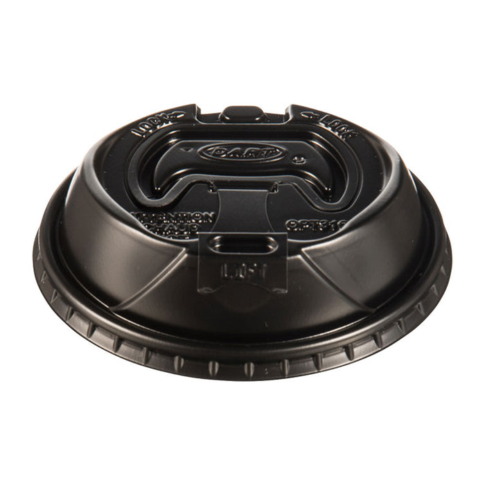 Optima Reclosable Lids for Paper Hot Cups for 10-24 oz Cups, Black, 1000/Carton