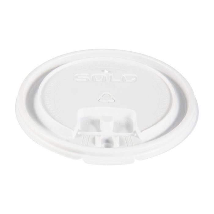 Lift Back and Lock Tab Cup Lids, Fits 10 oz to 24 oz Cups, White, 100/Sleeve, 10 Sleeves/Carton