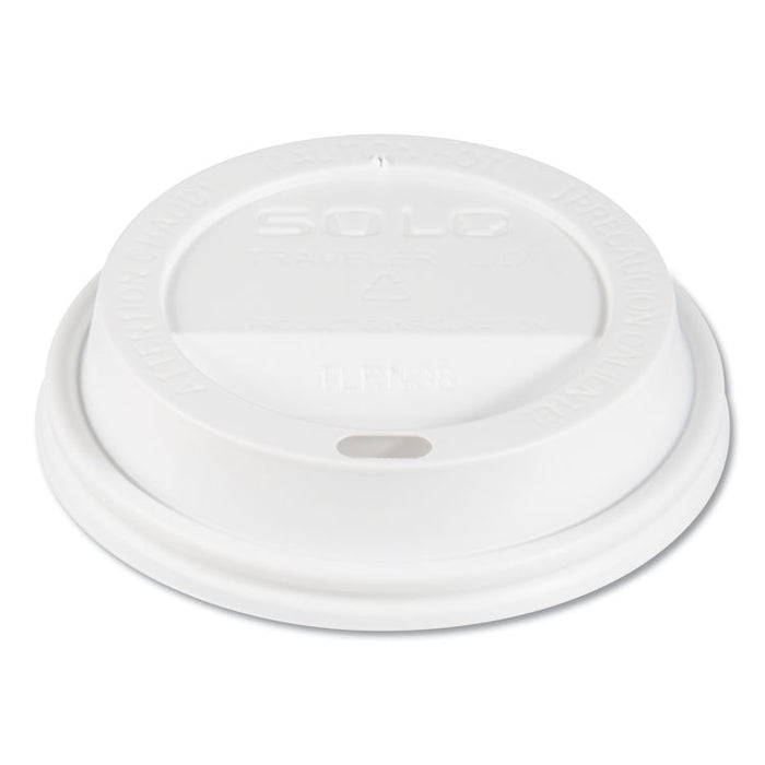 Traveler Cappuccino Style Dome Lid, Fits 10 oz Cups, White, 100/Pack, 10 Packs/Carton