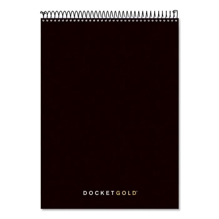 Docket Gold Planner Pad, Project-Management Format, Medium/College Rule, Black Cover, 70 White 8.5 x 11.75 Sheets
