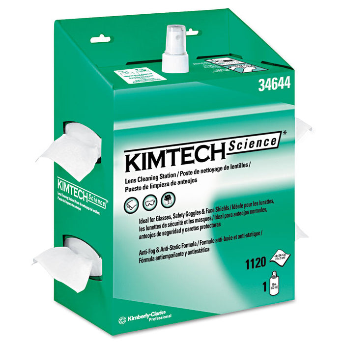 KIMWIPES Lens Cleaning, 16oz Spray, 4 2/5 X 8 1/2, 1120 Wipes/Box, 4/Carton