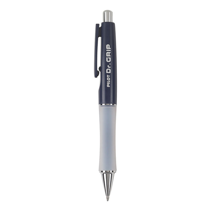 Dr. Grip Ballpoint Pen, Retractable, Medium 1 mm, Blue Ink, Navy Barrel