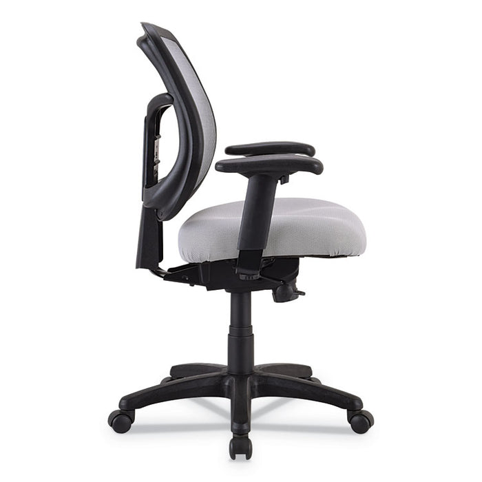 Apollo Mid-Back Mesh Chair, Silver Seat/Silver Back, Silver Base