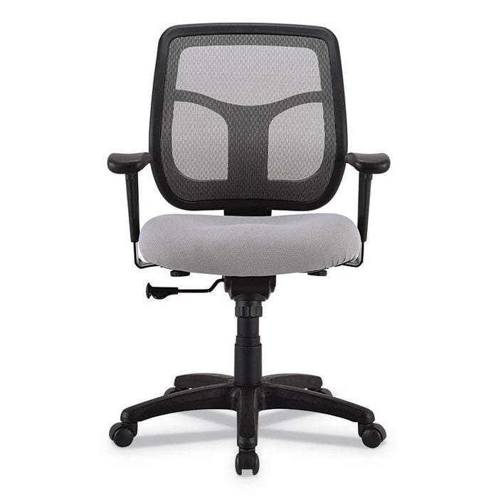 Apollo Mid-Back Mesh Chair, Silver Seat/Silver Back, Silver Base