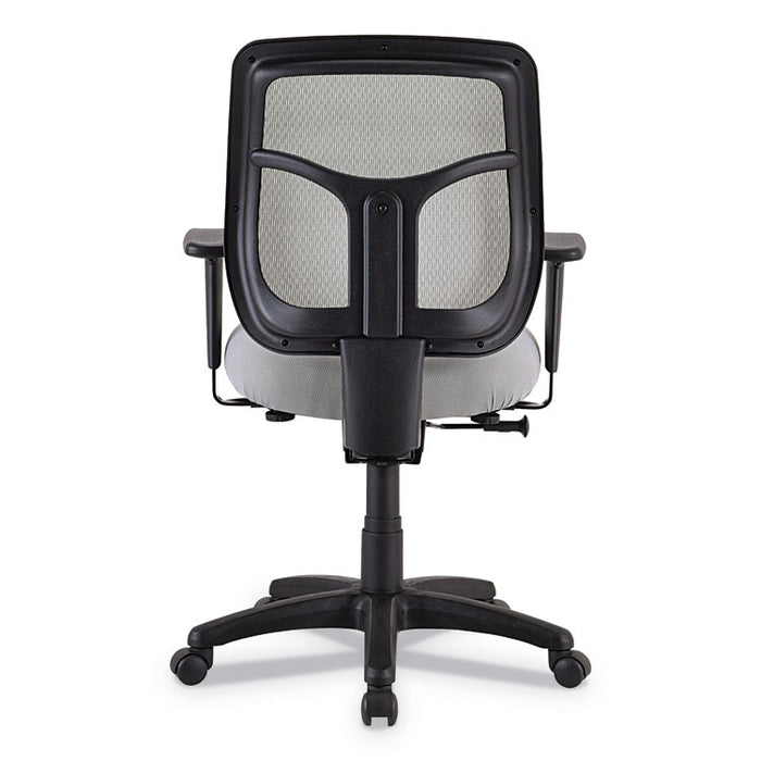 Apollo Mid-Back Mesh Chair, Silver Seat/Silver Back, Silver Base