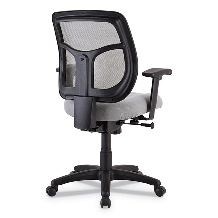 Apollo Mid-Back Mesh Chair, Silver Seat/Silver Back, Silver Base