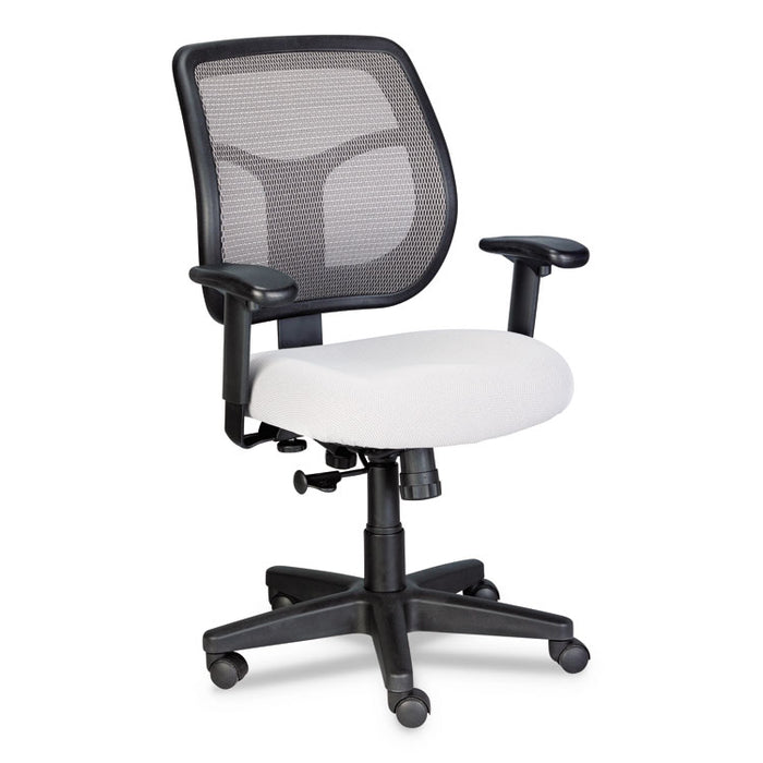 Apollo Mid-Back Mesh Chair, Silver Seat/Silver Back, Silver Base
