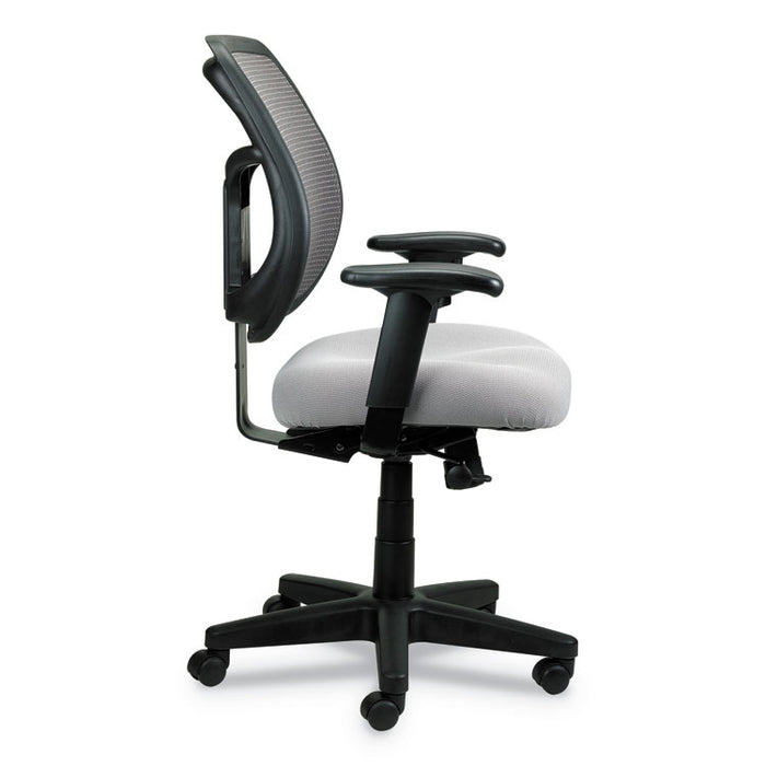 Apollo Mid-Back Mesh Chair, Silver Seat/Silver Back, Silver Base