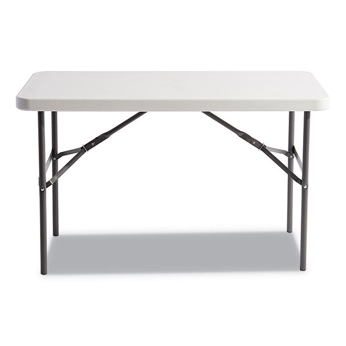 Banquet Folding Table, Rectangular, Radius Edge, 48 x 24 x 29, Platinum/Charcoal