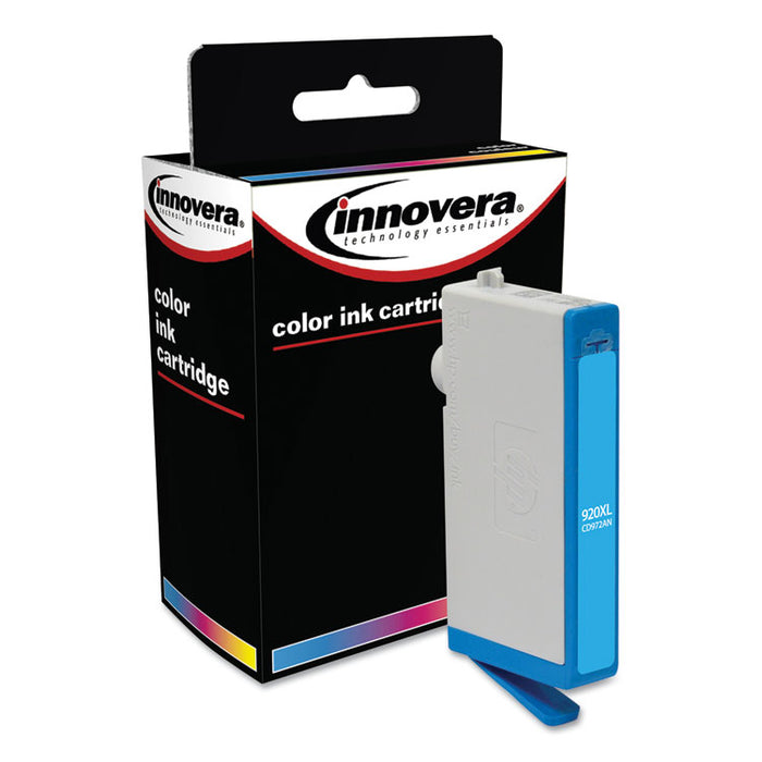 Remanufactured Cyan High-Yield Ink, Replacement for 920XL (CD972AN), 700 Page-Yield