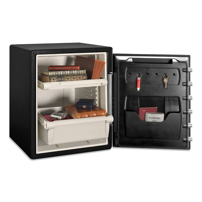 Fire-Safe with Combination Access, 2 cu ft, 18.6w x 19.3d x 23.8h, Black