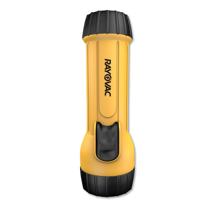 Industrial Tough Flashlight, 2 D Batteries (Sold Separately), Yellow/Black