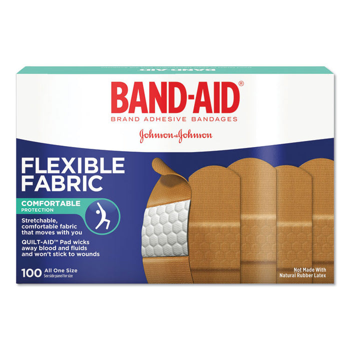 Flexible Fabric Adhesive Bandages, 1 x 3, 100/Box