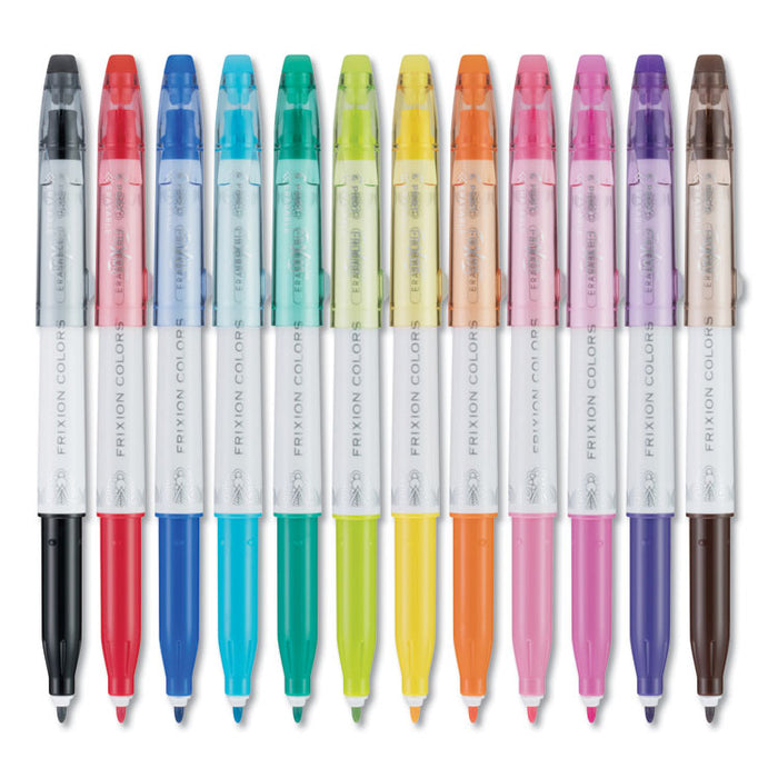 FriXion Colors Erasable Porous Point Pen, Stick, Bold 2.5 mm, Assorted Ink and Barrel Colors, 12/Pack