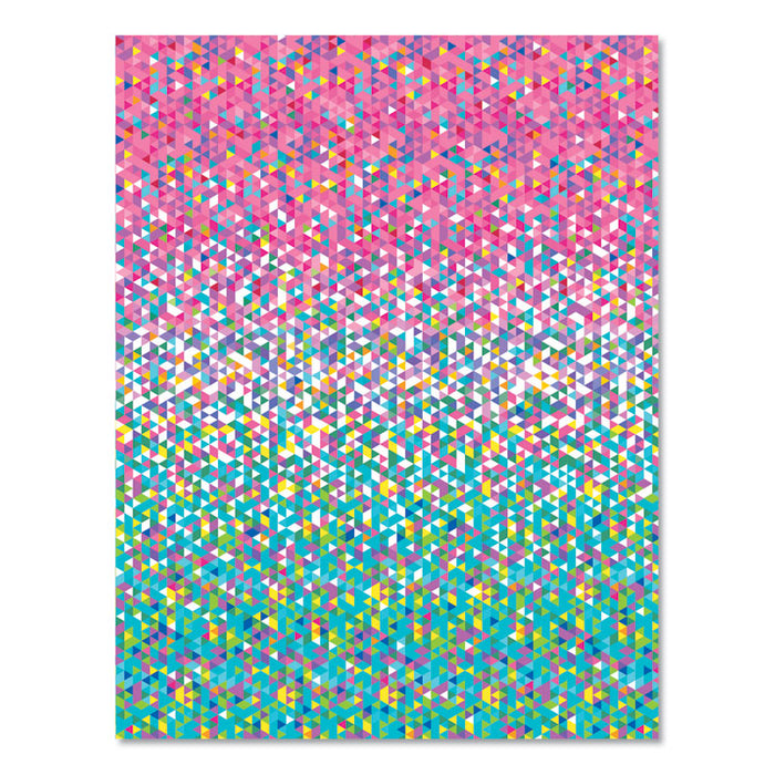 Pre-Printed Paper, 28 lb Bond Weight, 8.5 x 11, Confetti, 100/Pack