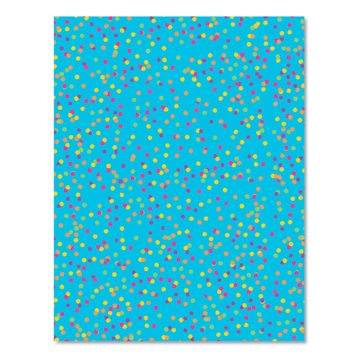 Pre-Printed Paper, 28 lb Bond Weight, 8.5 x 11, Watercolor Dots, 100/Pack