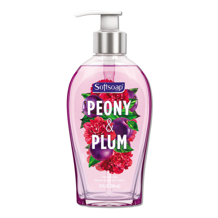 Premium Liquid Hand Soap, Peony, 13 oz, 4/Carton