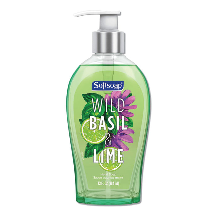 Premium Liquid Hand Soap, Basil and Lime, 13 oz, 4/Carton