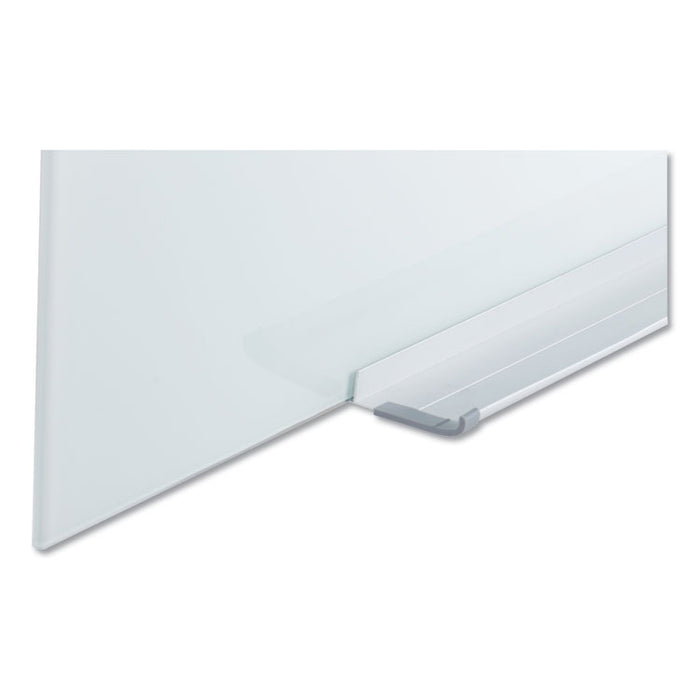 Frameless Magnetic Glass Marker Board, 72" x 48", White